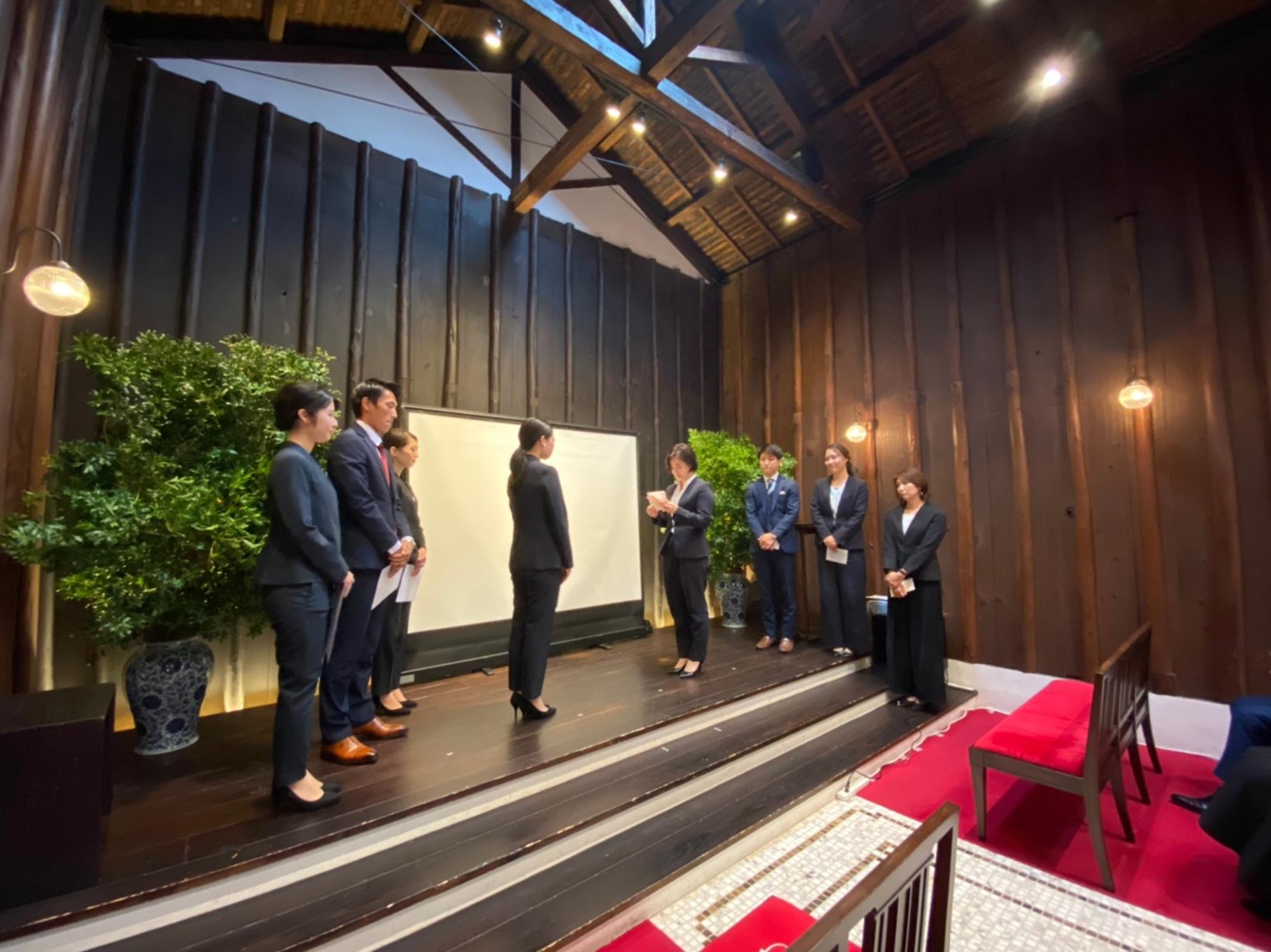 新卒内定式レポート 先輩から内定者へ向けた手紙 Daiyu Inc 鎌倉の結婚式場 レストラン 和婚ウェディングを運営